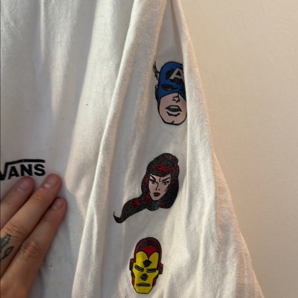 Vans x Marvel White Long Sleeve Tee Classic Crew - Picture 4 of 6